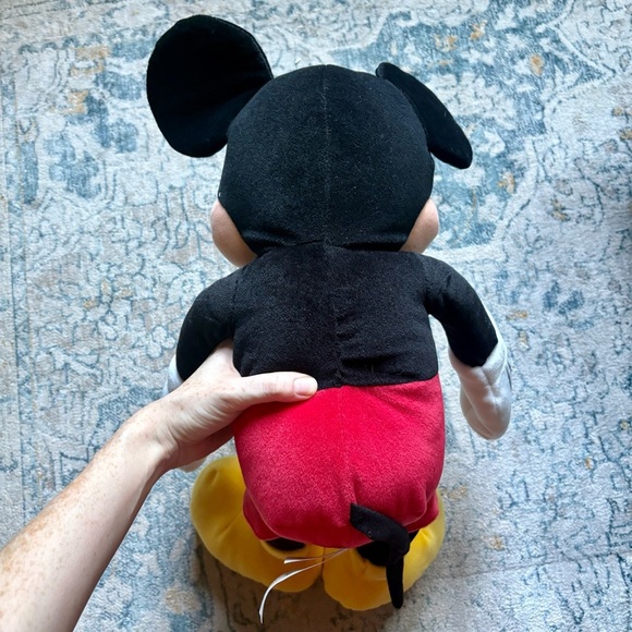 NWOT Big Mickey Plush Mickey Mouse Disney Black Red Kids Baby Gift Party Stuffed - Picture 4 of 5